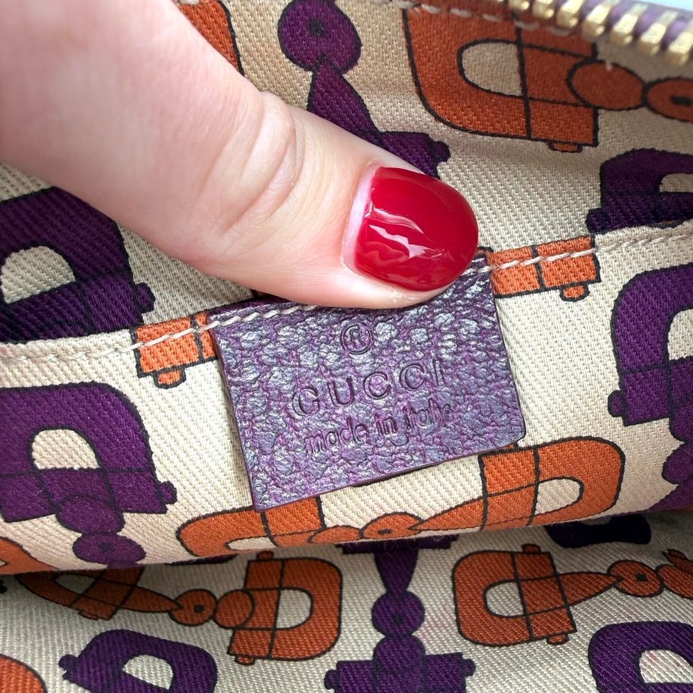 Gucci Purple Hasler Horsebit Shoulder Bag - Picture 10 of 11